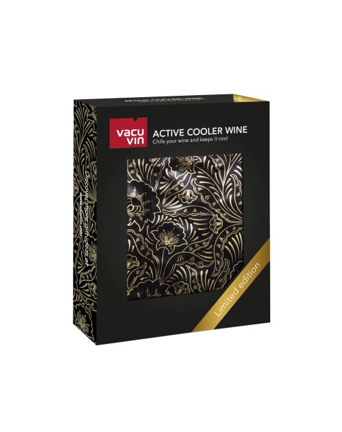 Hielera para champán Royal Gold, color negro, 14 x 3 x 18 cm