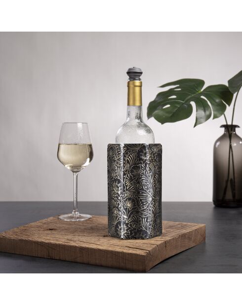 Hielera para champán Royal Gold, color negro, 14 x 3 x 18 cm