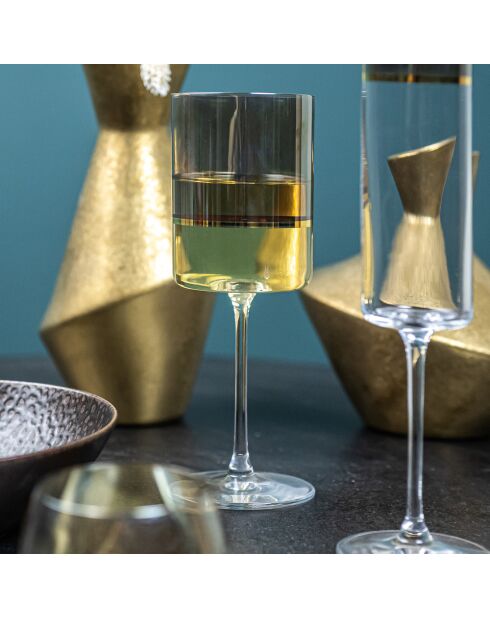 Bicchiere a stelo Exter marrone dorato - 7x7x20cm