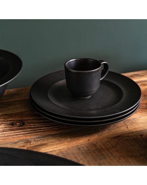 Néo schwarzer Dessertteller - 22x22x3cm