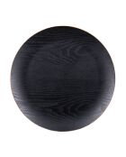 6 Assiettes de présentation noire - 34x34x2cm