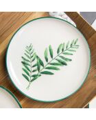 Floralia Dessertteller, cremefarben und elfenbeinfarben, 20 x 20 x 3 cm