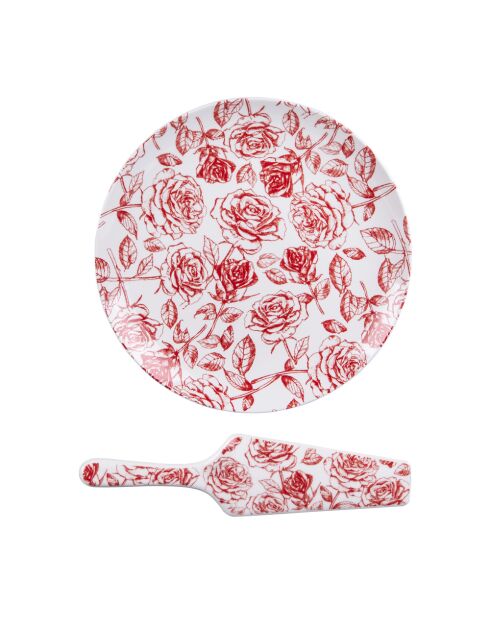 Coffret plat à tarte et pelle Louise - 31x31x3cm