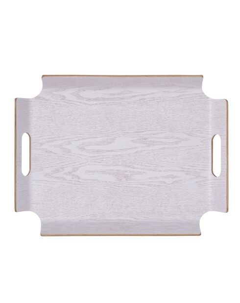 Plateau Angle blanc - 45x34x5cm