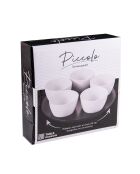 Piccolo Aperitifservice 6 weiße Stücke - 33x33x9cm