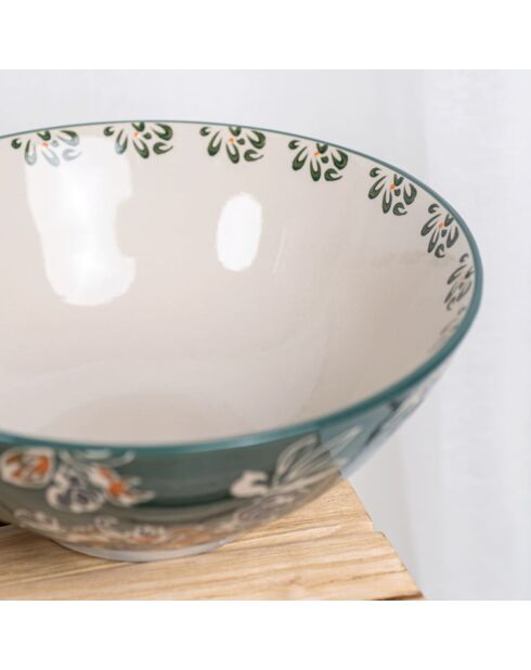 Saladier Faustine vert - 23x23x10cm