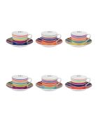Set mit 6 mehrfarbigen Frühstückstassen — 14 x 14 x 7 cm