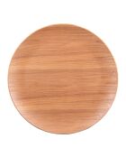 6 Assiettes de présentation marron naturel - 34x34x2cm