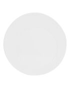 6 Assiettes à desserts Ellipse blanche - 23x23x2cm