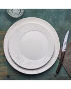 6 Assiettes à desserts Ellipse blanche - 23x23x2cm