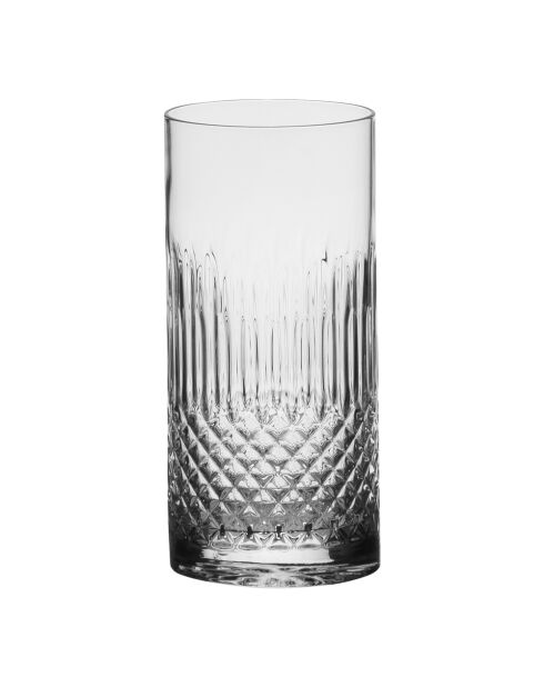 4 Verres haut Diamante transparent et cristal - 7,19x7,19x15cm