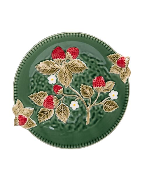 Plat rond Charlotte vert - 31x31x3cm