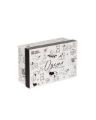 Coffret de 4 tasses Oscar blanches - 11x9x8cm