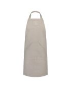 Delantal marrón de algodón reciclado - 85x66x0,5cm