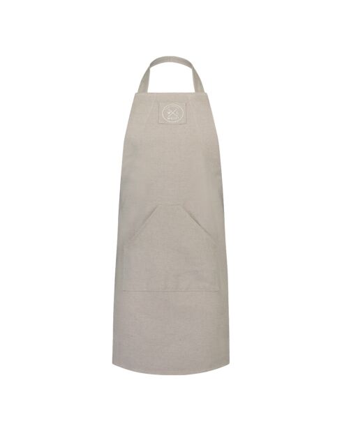 Braune Schürze aus recycelter Baumwolle - 85x66x0,5cm