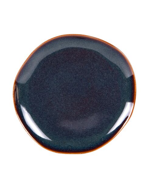 6 Assiettes plates Symphony bleue - 27x27x2cm