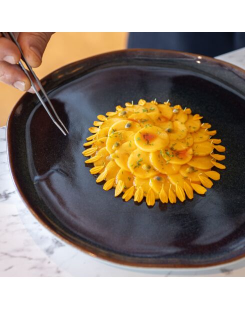 6 Assiettes plates Symphony bleue - 27x27x2cm