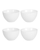 Set mit 4 weißen Schneetassen — 12 x 12 x 7 cm