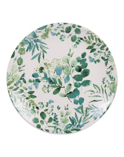 12 Assiettes à desserts Natura verte - 22x22x3cm