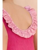 Bañador de una pieza Alba fucsia