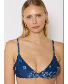 Haut de maillot de bain Joy bandana bleu