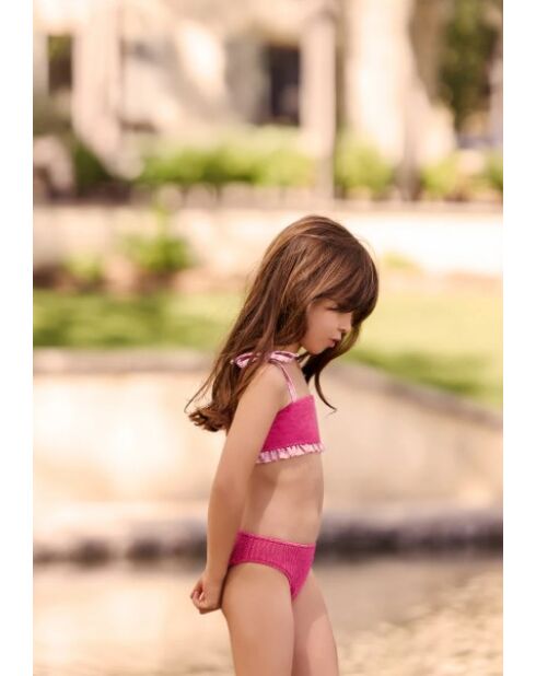 Bañador Emma fucsia de dos piezas