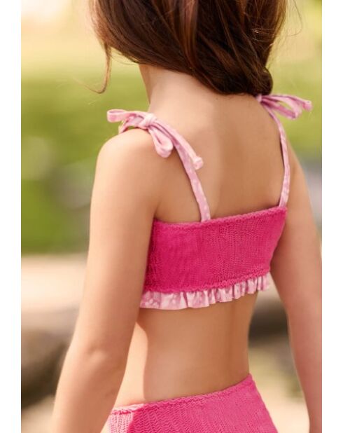 Bañador Emma fucsia de dos piezas