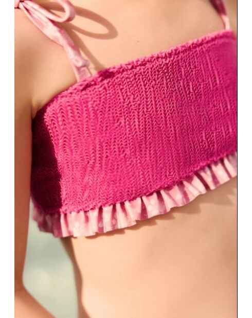 Bañador Emma fucsia de dos piezas