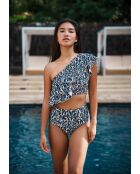 Haut de maillot de bain Wendy chrakra beige et bleu