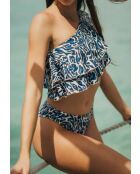 Haut de maillot de bain Wendy chrakra beige et bleu