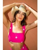 Haut de maillot de bain Marine rose fuschia