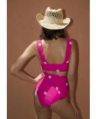 Haut de maillot de bain Marine rose fuschia