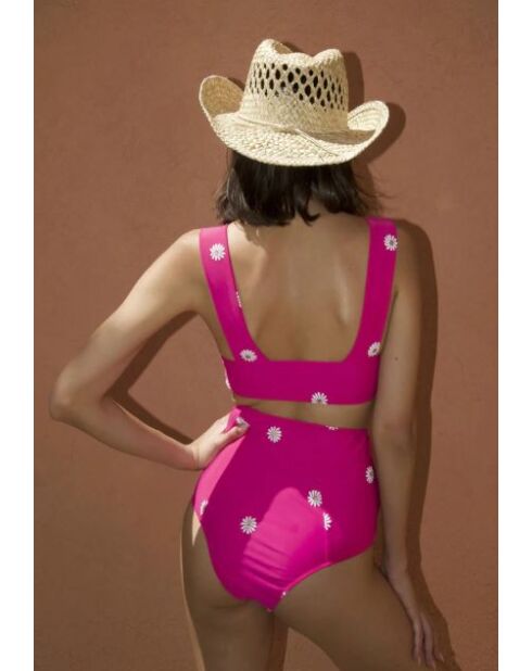 Haut de maillot de bain Marine rose fuschia