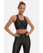 Brassière Gabrielle zèbre marron et noire