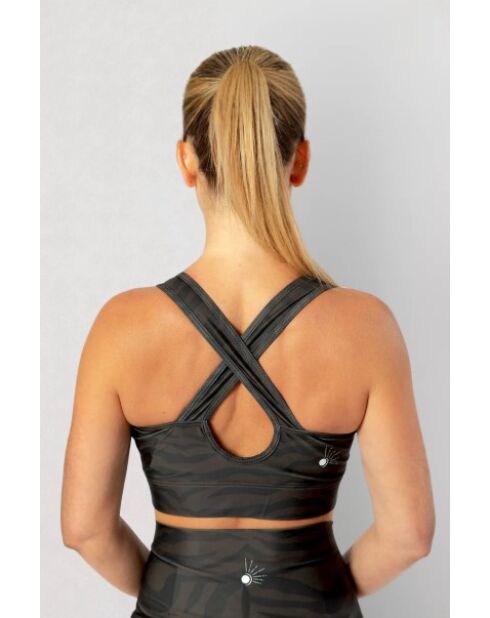 Brassière Gabrielle zèbre marron et noire