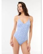 Maillot de bain une pièce Marguerite bleu