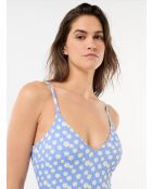 Maillot de bain une pièce Marguerite bleu