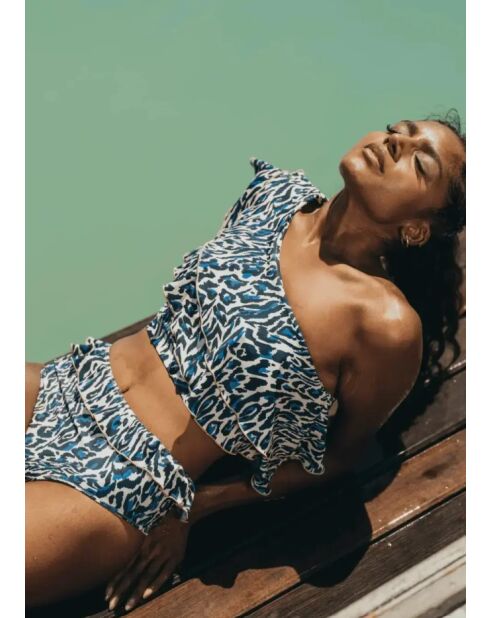 Bas de maillot de bain Bora Bora chrakra beige et bleu