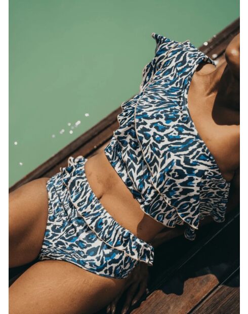 Bas de maillot de bain Bora Bora chrakra beige et bleu