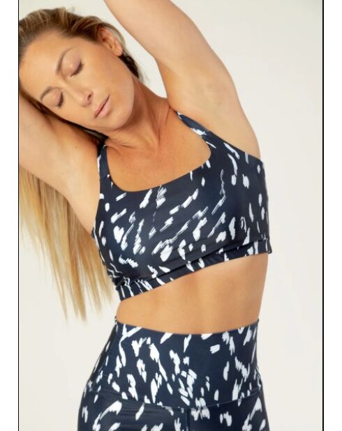 Brassière Alex chakra bleue et blanche