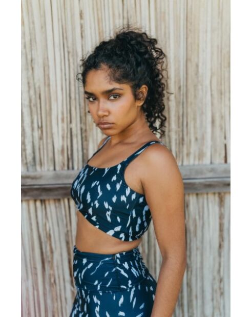 Brassière Alex chakra bleue et blanche