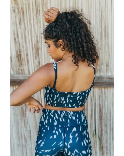 Brassière Alex chakra bleue et blanche