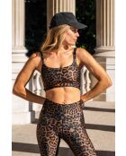 Alex caramel bh met luipaardprint