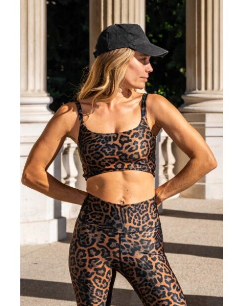 Alex caramel bh met luipaardprint