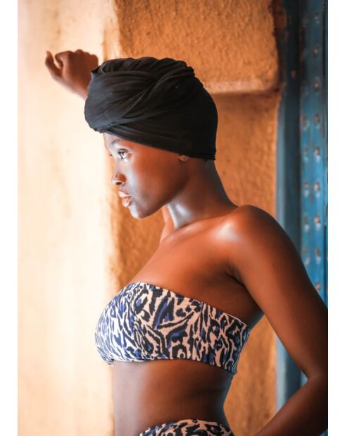 Haut de maillot de bain Maria chrakra beige et bleu