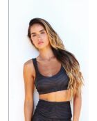 Brassière Ewan zèbre marron et noire