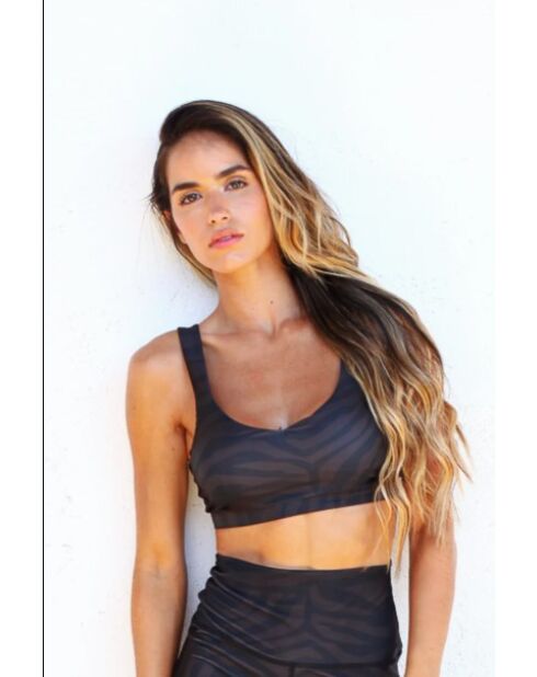 Brassière Ewan zèbre marron et noire