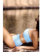 Maillot de bain deux pièces Pomme bleu turquoise