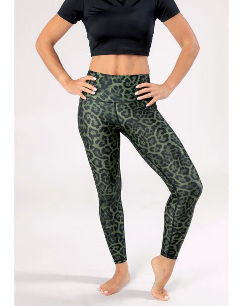 Legging Vanille léopard kaki