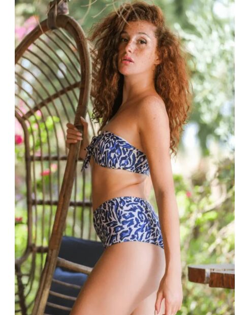 Bas de maillot de bain Ravello chrakra beige et bleu